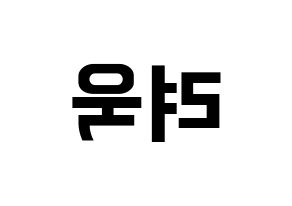 KPOP Super Junior-M(슈퍼주니어-M、スーパージュニア-M) 려욱 (リョウク) k-pop アイドル名前 ファンサボード 型紙 左右反転
