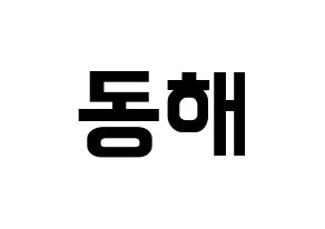 KPOP Super Junior-M(슈퍼주니어-M、スーパージュニア-M) 동해 (ドンヘ) k-pop アイドル名前 ファンサボード 型紙 通常