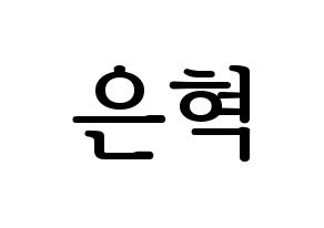 KPOP Super Junior-M(슈퍼주니어-M、スーパージュニア-M) 은혁 (ウニョク) プリント用応援ボード型紙、うちわ型紙　韓国語/ハングル文字型紙 通常