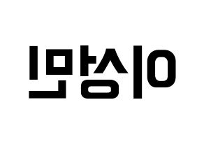 KPOP Super Junior-M(슈퍼주니어-M、スーパージュニア-M) 성민 (ソンミン) k-pop アイドル名前 ファンサボード 型紙 左右反転