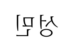 KPOP Super Junior-M(슈퍼주니어-M、スーパージュニア-M) 성민 (ソンミン) 応援ボード・うちわ　韓国語/ハングル文字型紙 左右反転