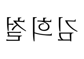 KPOP Super Junior(슈퍼주니어、スーパージュニア) 희철 (ヒチョル) 応援ボード・うちわ　韓国語/ハングル文字型紙 左右反転