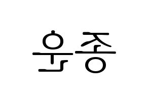 KPOP Super Junior(슈퍼주니어、スーパージュニア) 예성 (イェソン) 応援ボード・うちわ　韓国語/ハングル文字型紙 左右反転