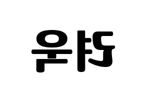 KPOP Super Junior(슈퍼주니어、スーパージュニア) 려욱 (リョウク) コンサート用　応援ボード・うちわ　韓国語/ハングル文字型紙 左右反転