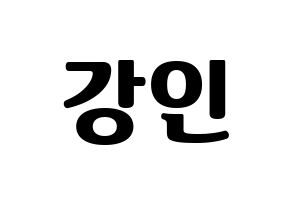 KPOP Super Junior(슈퍼주니어、スーパージュニア) 강인 (カンイン) コンサート用　応援ボード・うちわ　韓国語/ハングル文字型紙 通常