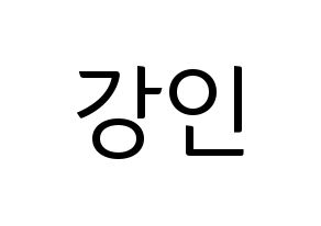 KPOP Super Junior(슈퍼주니어、スーパージュニア) 강인 (カンイン) コンサート用　応援ボード・うちわ　韓国語/ハングル文字型紙 通常