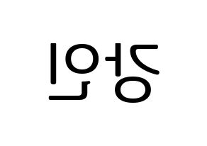 KPOP Super Junior(슈퍼주니어、スーパージュニア) 강인 (カンイン) プリント用応援ボード型紙、うちわ型紙　韓国語/ハングル文字型紙 左右反転