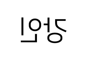 KPOP Super Junior(슈퍼주니어、スーパージュニア) 강인 (カンイン) プリント用応援ボード型紙、うちわ型紙　韓国語/ハングル文字型紙 左右反転