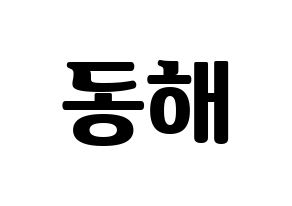 KPOP Super Junior(슈퍼주니어、スーパージュニア) 동해 (ドンヘ) コンサート用　応援ボード・うちわ　韓国語/ハングル文字型紙 通常