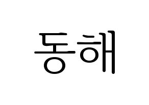 KPOP Super Junior(슈퍼주니어、スーパージュニア) 동해 (ドンヘ) 応援ボード・うちわ　韓国語/ハングル文字型紙 通常