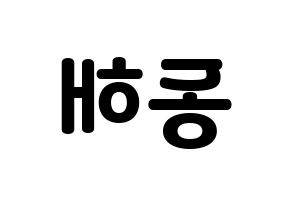 KPOP Super Junior(슈퍼주니어、スーパージュニア) 동해 (ドンヘ) 応援ボード・うちわ　韓国語/ハングル文字型紙 左右反転