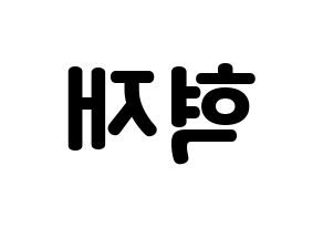 KPOP Super Junior(슈퍼주니어、スーパージュニア) 은혁 (ウニョク) 応援ボード・うちわ　韓国語/ハングル文字型紙 左右反転