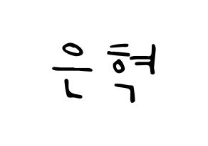 KPOP Super Junior(슈퍼주니어、スーパージュニア) 은혁 (ウニョク) 応援ボード ハングル 型紙  通常