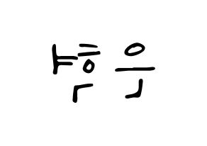KPOP Super Junior(슈퍼주니어、スーパージュニア) 은혁 (ウニョク) 応援ボード ハングル 型紙  左右反転