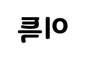 KPOP Super Junior(슈퍼주니어、スーパージュニア) 이특 (イトゥク) 応援ボード・うちわ　韓国語/ハングル文字型紙 左右反転