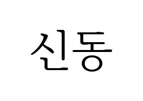 KPOP Super Junior(슈퍼주니어、スーパージュニア) 신동 (シンドン) 応援ボード・うちわ　韓国語/ハングル文字型紙 通常