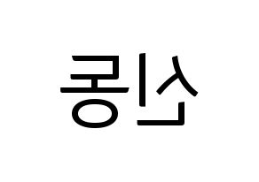 KPOP Super Junior(슈퍼주니어、スーパージュニア) 신동 (シンドン) コンサート用　応援ボード・うちわ　韓国語/ハングル文字型紙 左右反転