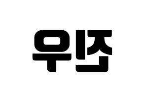 KPOP TEEN TEEN(틴틴、ティーンティーン) 이진우 (イ・ジヌ) コンサート用　応援ボード・うちわ　韓国語/ハングル文字型紙 左右反転