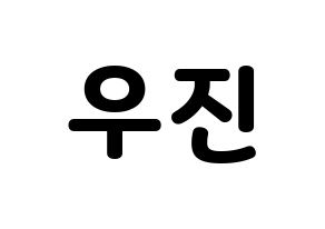 KPOP TEEN TEEN(틴틴、ティーンティーン) 이우진 (イ・ウジン) 応援ボード・うちわ　韓国語/ハングル文字型紙 通常