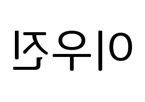 KPOP TEEN TEEN(틴틴、ティーンティーン) 이우진 (イ・ウジン) プリント用応援ボード型紙、うちわ型紙　韓国語/ハングル文字型紙 左右反転