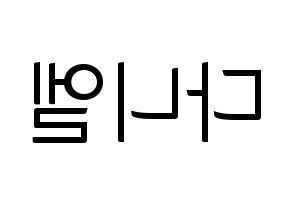 KPOP TEEN TOP(틴탑、ティーントップ) 니엘 (ニエル) コンサート用　応援ボード・うちわ　韓国語/ハングル文字型紙 左右反転