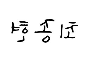 KPOP TEEN TOP(틴탑、ティーントップ) 창조 (チャンジョ) 応援ボード ハングル 型紙  左右反転