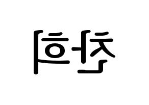 KPOP TEEN TOP(틴탑、ティーントップ) 천지 (チョンジ) プリント用応援ボード型紙、うちわ型紙　韓国語/ハングル文字型紙 左右反転