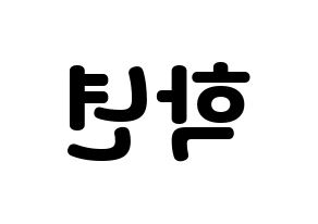 KPOP THE BOYZ(더보이즈、ザ・ボーイズ) 주학년 (チュハンニョン) 応援ボード・うちわ　韓国語/ハングル文字型紙 左右反転