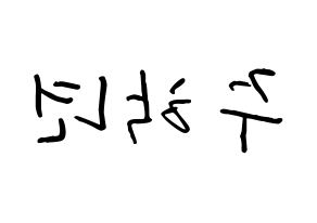 KPOP THE BOYZ(더보이즈、ザ・ボーイズ) 주학년 (チュ・ハンニョン, チュハンニョン) k-pop アイドル名前　ボード 言葉 左右反転