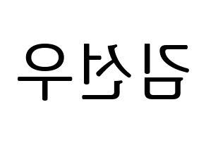 KPOP THE BOYZ(더보이즈、ザ・ボーイズ) 선우 (ソヌ) プリント用応援ボード型紙、うちわ型紙　韓国語/ハングル文字型紙 左右反転