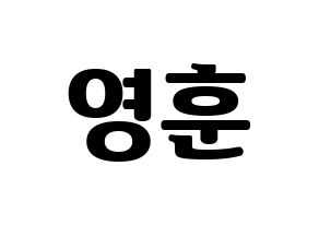 KPOP THE BOYZ(더보이즈、ザ・ボーイズ) 영훈 (ヨンフン) コンサート用　応援ボード・うちわ　韓国語/ハングル文字型紙 通常