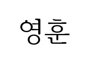 KPOP THE BOYZ(더보이즈、ザ・ボーイズ) 영훈 (ヨンフン) 応援ボード・うちわ　韓国語/ハングル文字型紙 通常