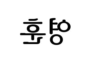 KPOP THE BOYZ(더보이즈、ザ・ボーイズ) 영훈 (ヨンフン) プリント用応援ボード型紙、うちわ型紙　韓国語/ハングル文字型紙 左右反転