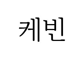 KPOP THE BOYZ(더보이즈、ザ・ボーイズ) 케빈 (ケビン) 応援ボード・うちわ　韓国語/ハングル文字型紙 通常