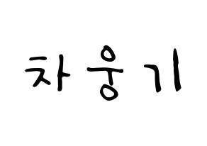 KPOP TOO(티오오、ティーオーオー) 웅기 (ウンギ) 応援ボード ハングル 型紙  通常