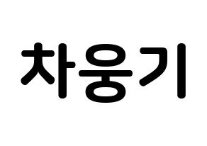 KPOP TOO(티오오、ティーオーオー) 웅기 (チャ･ウンギ, ウンギ) k-pop アイドル名前　ボード 言葉 通常