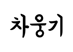 KPOP TOO(티오오、ティーオーオー) 웅기 (チャ･ウンギ, ウンギ) k-pop アイドル名前　ボード 言葉 通常