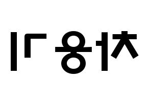 KPOP TOO(티오오、ティーオーオー) 웅기 (チャ･ウンギ, ウンギ) 応援ボード、うちわ無料型紙、応援グッズ 左右反転