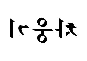 KPOP TOO(티오오、ティーオーオー) 웅기 (ウンギ) 応援ボード ハングル 型紙  左右反転