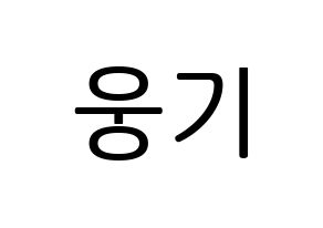 KPOP TOO(티오오、ティーオーオー) 웅기 (ウンギ) プリント用応援ボード型紙、うちわ型紙　韓国語/ハングル文字型紙 通常