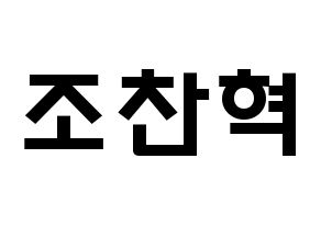 KPOP TOO(티오오、ティーオーオー) 찬 (チョ･チャニョク, チャン) 応援ボード、うちわ無料型紙、応援グッズ 通常