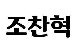 KPOP TOO(티오오、ティーオーオー) 찬 (チャン) コンサート用　応援ボード・うちわ　韓国語/ハングル文字型紙 通常