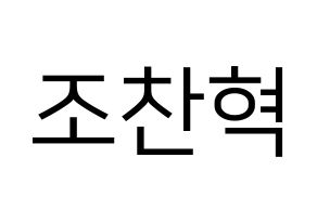 KPOP TOO(티오오、ティーオーオー) 찬 (チャン) プリント用応援ボード型紙、うちわ型紙　韓国語/ハングル文字型紙 通常