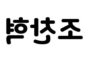 KPOP TOO(티오오、ティーオーオー) 찬 (チャン) 応援ボード・うちわ　韓国語/ハングル文字型紙 左右反転