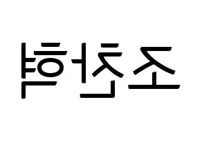 KPOP TOO(티오오、ティーオーオー) 찬 (チャン) コンサート用　応援ボード・うちわ　韓国語/ハングル文字型紙 左右反転
