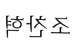 KPOP TOO(티오오、ティーオーオー) 찬 (チャン) 応援ボード・うちわ　韓国語/ハングル文字型紙 左右反転