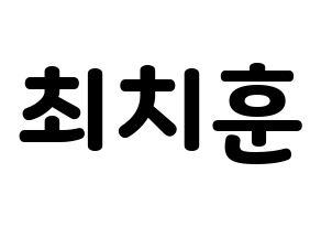 KPOP TOO(티오오、ティーオーオー) 치훈 (チフン) 応援ボード・うちわ　韓国語/ハングル文字型紙 通常