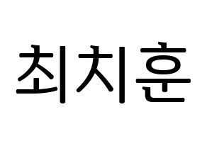 KPOP TOO(티오오、ティーオーオー) 치훈 (チフン) プリント用応援ボード型紙、うちわ型紙　韓国語/ハングル文字型紙 通常