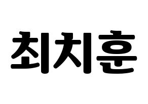 KPOP TOO(티오오、ティーオーオー) 치훈 (チフン) コンサート用　応援ボード・うちわ　韓国語/ハングル文字型紙 通常