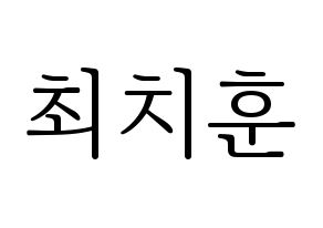 KPOP TOO(티오오、ティーオーオー) 치훈 (チフン) 応援ボード・うちわ　韓国語/ハングル文字型紙 通常